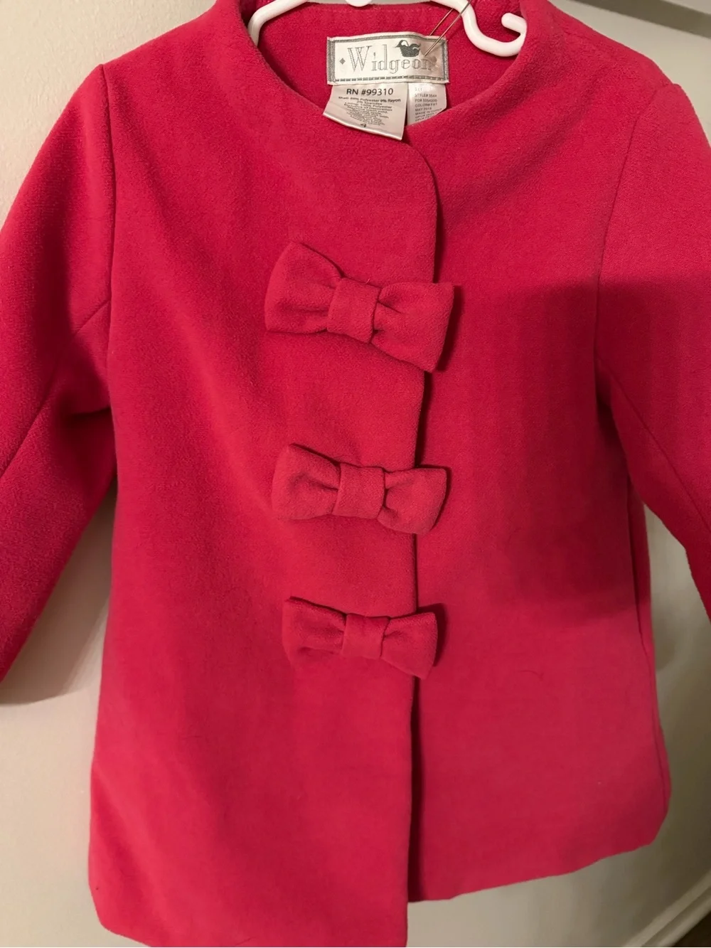 Widgeon girls pink peacoat